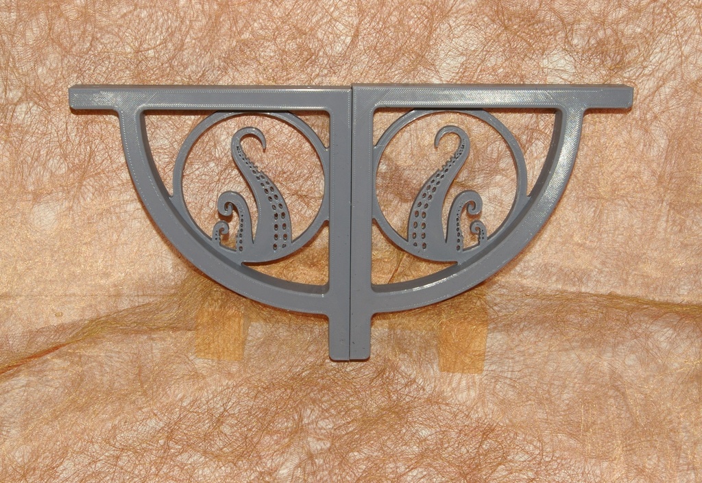  Lot de 2 équerres "Sous les mers" (Blanc)
