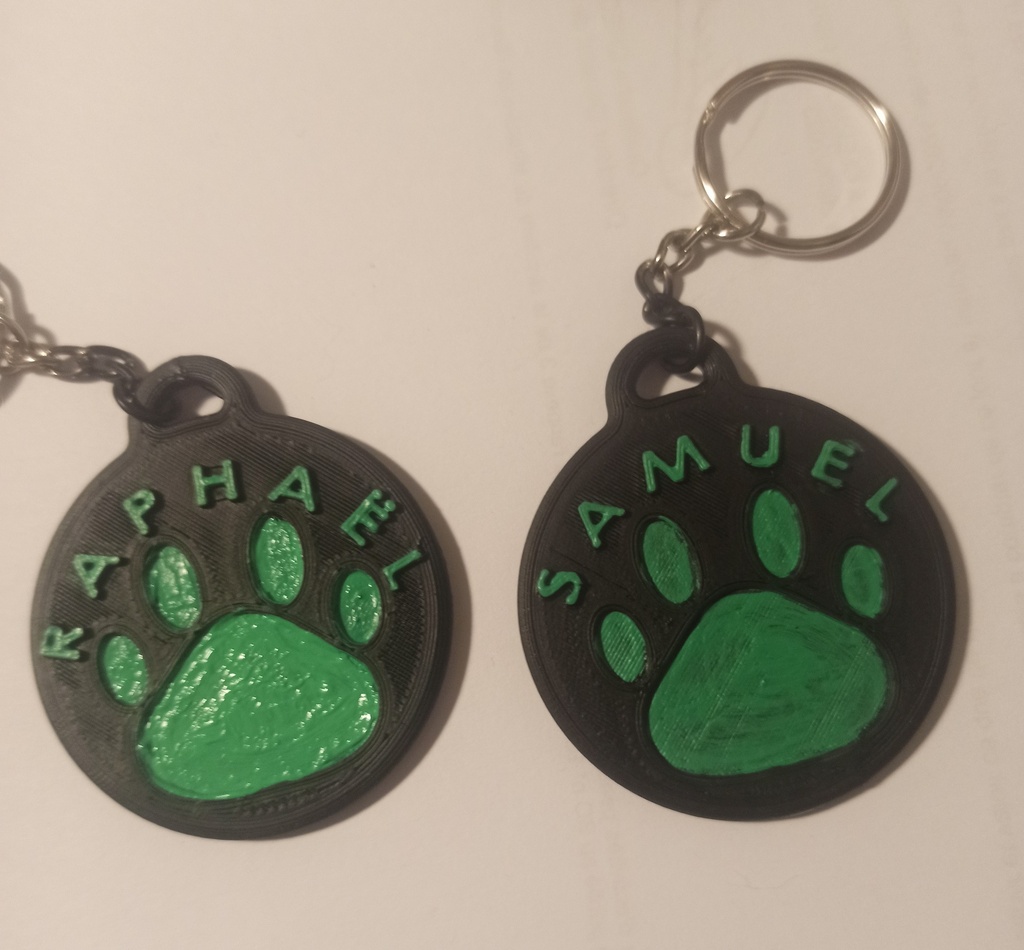 Porte clé miraculous chat noir à personnaliser (Blanc)