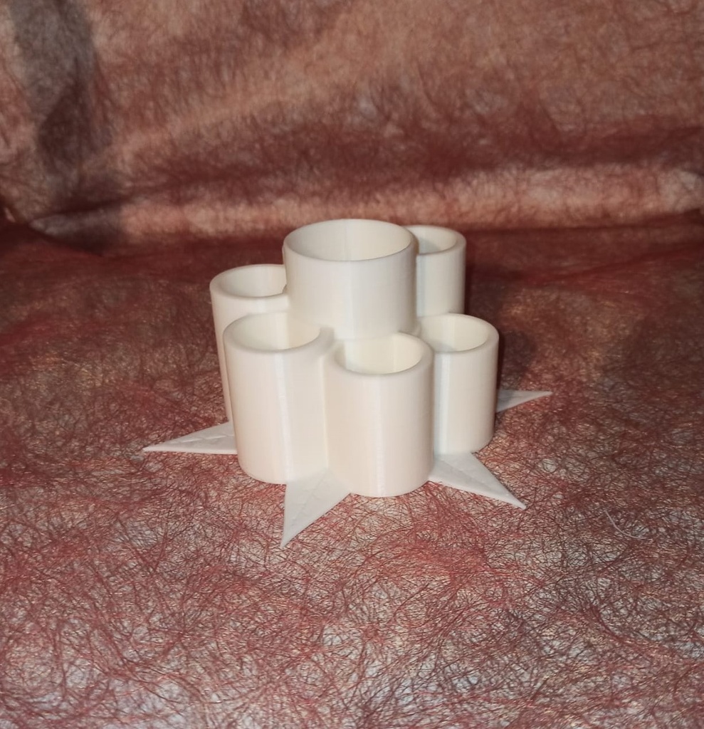 Pot à crayon fleur (Blanc)