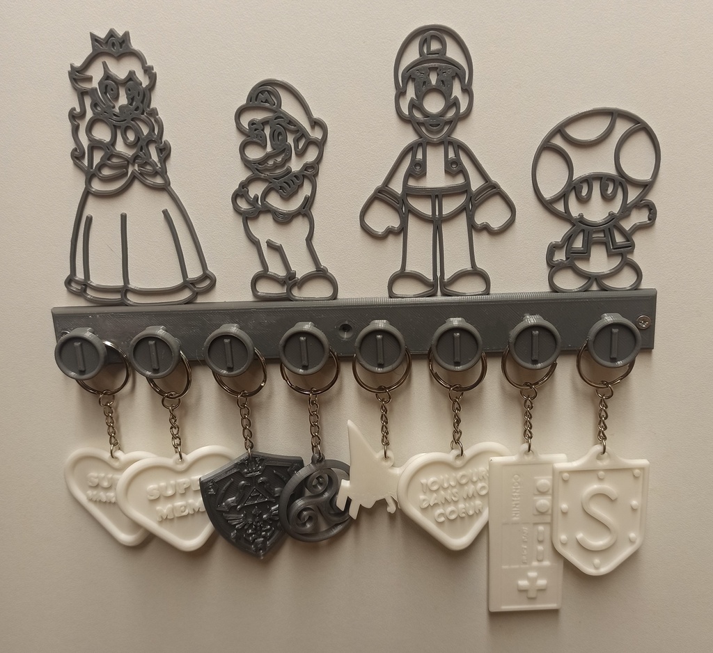 Rangement clé Mario (Blanc)