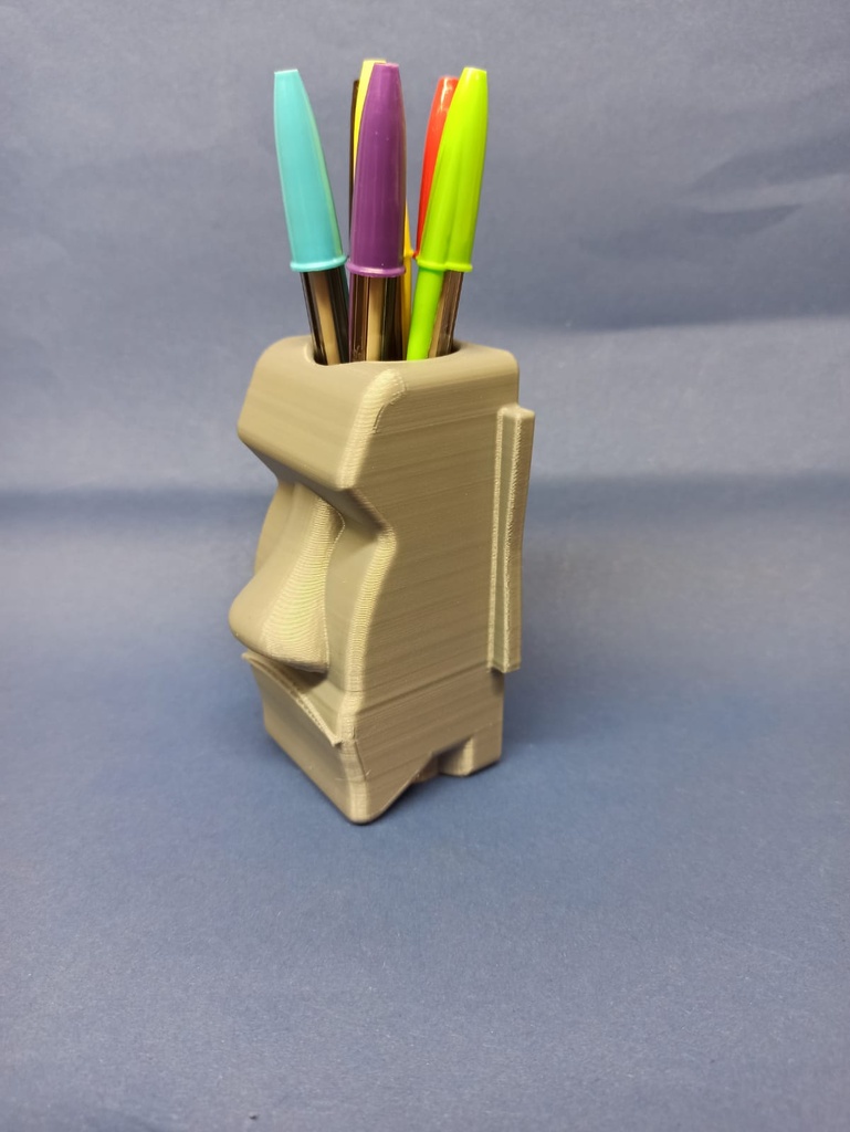 Pot à crayon Moai (Blanc)
